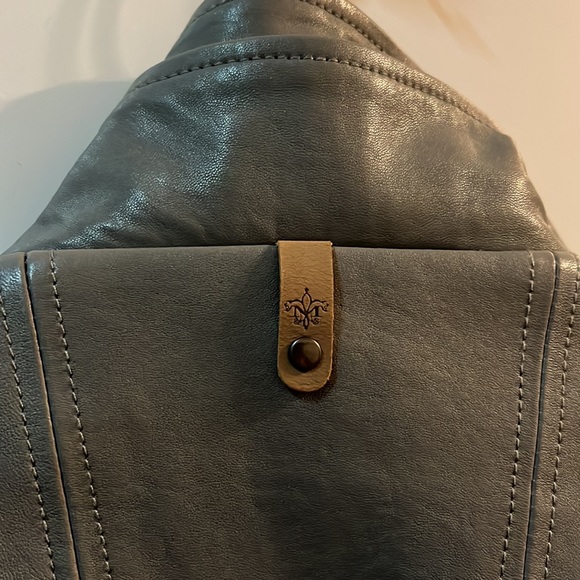 Mackage x Aritzia Grey Leather moto Jacket - Picture 5 of 7